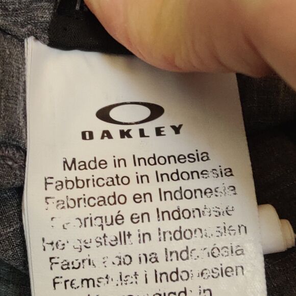 Oakley Golf Pants Men TAG 36x34 (34X33) Gray Wicking Performance Stretch - Picture 7 of 16